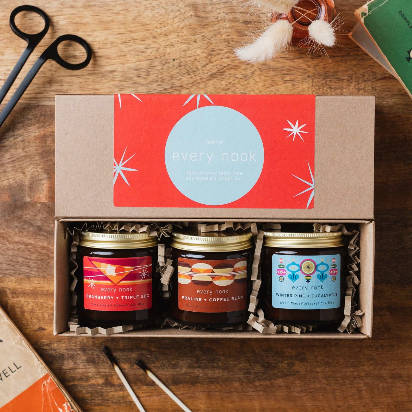 Festive Candle Trio Gift Set