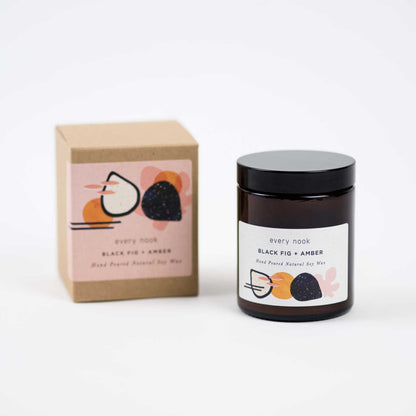 every nook Black Fig + Amber, fig scented candle