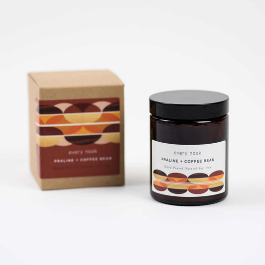 every nook praline scented candle - Praline + Coffee Bean soy wax candle