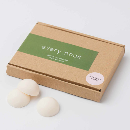 every nook Black Fig + Amber soy wax melts