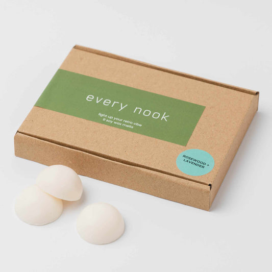 every nook Rosewood + Lavender soy wax melts