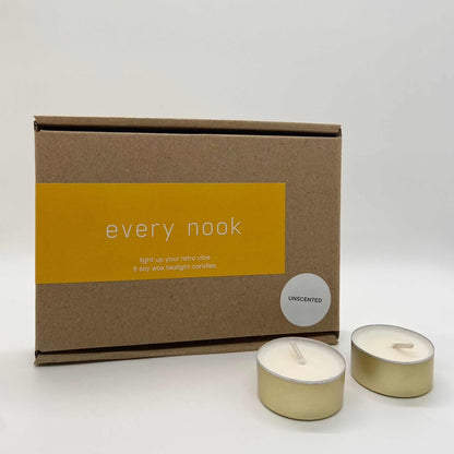 Unscented Soy Wax Tealights-every nook